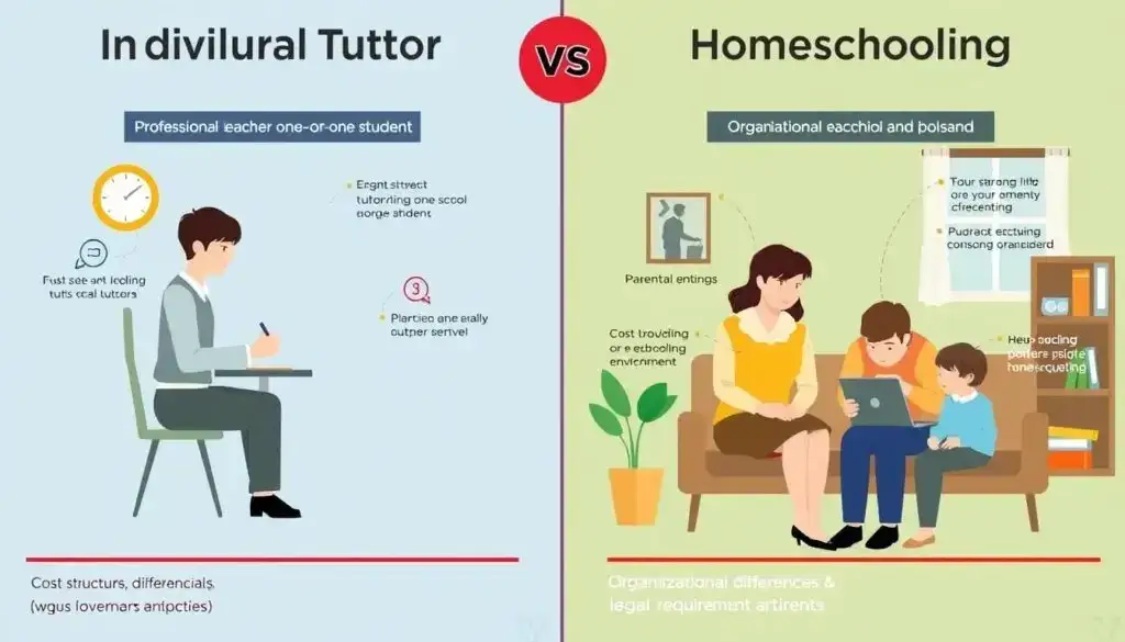 nauczanie indywidualne vs edukacja domowa infografika